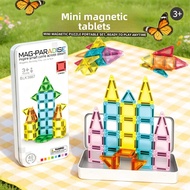 Children's Stained Glass Magnetic Tiles Portable Mini Magnetic Building Block Assembly Toy