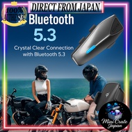 ASMAX S1 Motorcycle Intercom Set - 8-Rider Mesh, Bluetooth 5.3, ENC Noise Canceling, IPX7 Waterproof