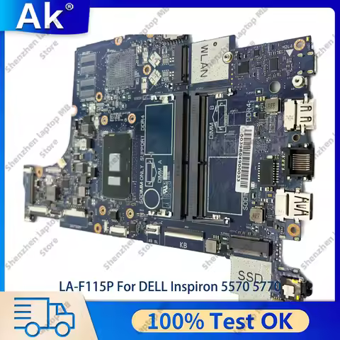 LA-F115P With i3 i5-6th/7th Gen CPU Laptop Motherboard For Dell Latitude Inspiron 3490 3590 5570 577