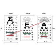Snellen Chart Eye for Eye Test