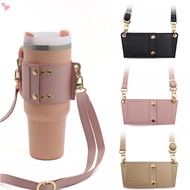 Leather Water Bottle Holder with Strap Compatible with Stanley 30oz & 40oz Tumbler with Handle Stanl
