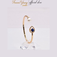 VT28 - 8 -9 mm Freshwater Pearl Bracelet and CZ stone, High Quality Durable Gold Plated Bracelet