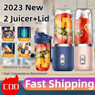 2 Cups Portable Fruit Juicer Blender 6 Blade Juice Mixer Mini Ice Blender USB Charging Wireless Juic