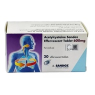 SANDOZ ACETYLCYSTEINE EFFERVESCENT TABLET 600MG 20S