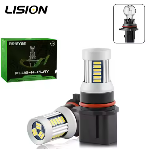 2-Pack LED Bulb P13W 12277 SH23W PSX26W 12278 for Car Fog Lamps Driving Daytime Running Light DRL Wh