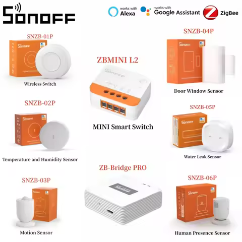 SONOFF SNZB-01P SNZB-02P SNZB-03P SNZB-04P SNZB-05P SNZB-06P ZBMINI L2 Zigbee BRidge PRO Smart Home 