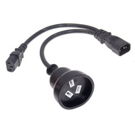 IEC320 C14 Plug 3-Prong Male Power Cable Cord AC Power Adapter to C13 and Australia 10A Female Socke