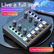 M8 Sound Card,Audio Interface With DJ Mixer Live Sound Card Effects And Voice Changer,Perfect For Li