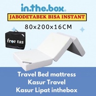 ( Instant Mattress) White Folding Travel Mattress - 80X200X16 CM