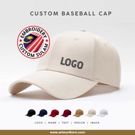 CUSTOM Sulam Topi Premium Cap Baseball Embroidery Custom Topi Sulam