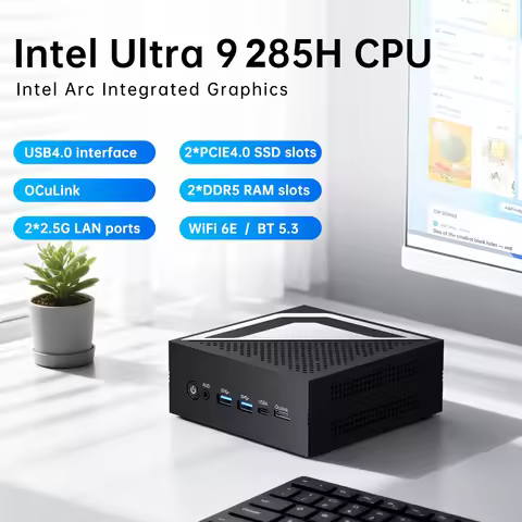 MSECORE MQ90 AI Gaming Mini PC Intel Ultra 9 285H Arc 140T DDR5 NVMe SSD WiFi6E BT5.3 Dual 2.5G LAN