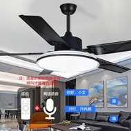 超薄风扇灯大厅吊扇大风力超静音带灯吊扇客厅餐厅主卧风扇一体灯
