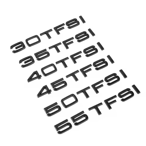 1pc AUDI ABS 30TFSI 35TFSI 40TFSI 45TFSI 50TFSI 55TFSI 60TFSI Emblem Car Rear Trunk Badge Sticker Fo