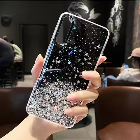 Bling Glitter Soft Silicone Sequins Clear Case for Honor 9A 9C 9S 9i 9X Prime Honor 9 Lite 8A 8S 8X 