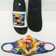 Boboiboy Sandals / Boboiboy Mask Bonus Slippers