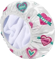 E ENASUE Reusable 3-layer shower cap, extra large waterproof shower cap, suitable for all types of l