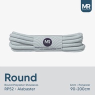 MR Shoelaces RP52 Alabaster (Gray White) Round Shoelaces Round Big 6mm Shoelaces 90cm 100cm 120cm 15