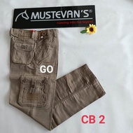 ready stok celana panjang pria casual cargo mustevan s
