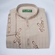 Baju Koko Pria Muslim Al Mia MT Premium 62 Lengan Panjang Polos Bordir Motif