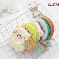 CLEOES Sumikko Gurashi Plush Purse Mini Cute Wallet Hang Pendant Cat Bear Duck Headset Bag Plush Toy USB Cable Bag