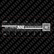 [711L] Ruler Specification Sticker | Ratchet Wrench Iron Box Dedicated | Cm Inch Specification Stick
