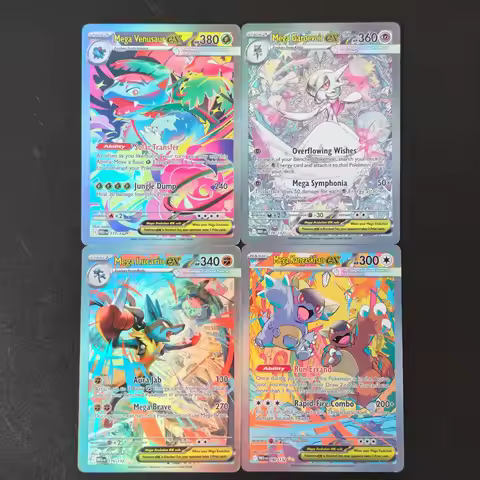 Proxy TCG Pokemon Mega Evolution ex SAR Full Art Holo Cards Mega Venusaur Gardevoir Lucario Kangaskh