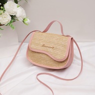 2024New Fashion Women's Small Bag Woven Small Square Bag Single Shoulder Crossbody Bag Handbag Straw