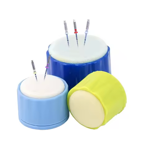 1pc Root canal cleaning seat, oral tool cleaning base, circular cleaning seat, sponge cleaning tool,