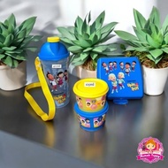 Tupperware Wadah Tempat Kotak Bekal Makanan Set Botol Minum Upin Ipin Lunch Set