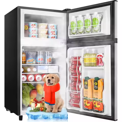 3.5 Cu.Ft Compact Mini Fridge with Freezer for Office Dorm or Apartment Freestanding Small Refrigera