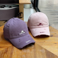 Ripped Baseball Cap Showing Face Small Curved Brim Cap