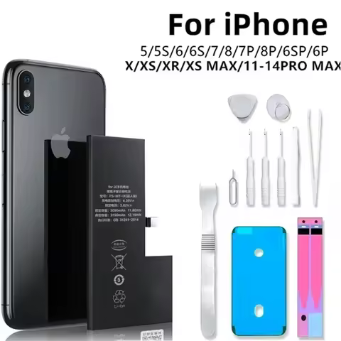 2025 for iPhone Battery 6 S 7 8plus X Xr Xs Max 11 12 Pro 13 14plus Replacement Bateria for Iphone 7