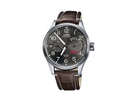 Oris Big Crown ProPilot 10 Days Power Reserve Mens Grey Face Brown Leather Strap Swiss Manual Wind M