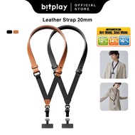 Bitplay Leather handphone strap Anti-lost Adjustable Crossbody Phone Lanyard Strap With Patch