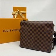 Louis Vuitton LV 棋盤格 上蓋式 郭富城 斜背包/肩背包