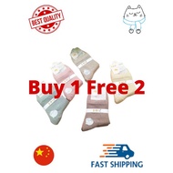 [TPS] Fast Delivery MuNiuRen Fashion Socks Women Adult Plain Colour 100% Cotton