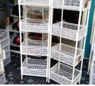 Rak keranjang susun bekas buah cocok untuk pedagang warung buat menyimpan chiki2 indomi dan banyak l