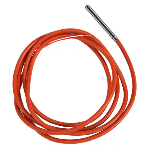 2 Wire PT1000 Temperature Sensor Thermistor Silicone Gel Coated 1.5Meters Probe 45mm x 5mm -50-180 C