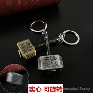 New Rotatable Solid Thor Hammer Keychain, Thor Spinning Hammer Fidget Spinner, Avengers Keychain Pen