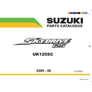 Suzuki SKYDRIVE / STEP 125 / TXR150 Parts Catalogue And Service Repair Manual