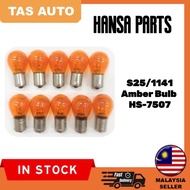 HANSA PARTS BULB S25/1141 AMBER 12V 21W, BULB T20 SINGLE AMBER 12V 21W