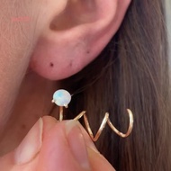 Spiral Hoop Twist Earrings Tiny Twist Earrings Minimalist Spiral Hoop Earrings for Women – Lightweig