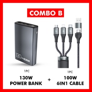 GXM 130W Power Bank 20000mAh Type USB C Fast Charge Laptop Macbook iPhone 15 14 iPad Tablet Samsung 100W 65W GaN Charger Portable Charger Powerbank