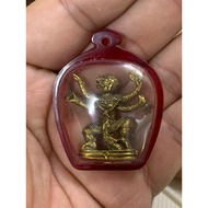 Phra Hanuman amulet in case with waterproof casing