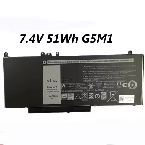 G5M10 7.4V 51wh Laptop Battery For Dell Latitude 3150 3160 E5250 E5450 E5550 0WYJC2 8V5GX R9XM9 WYJC