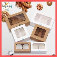 White/Brown 2/4/6/12 cavity muffin box cup cake cup cake box egg tart box