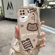 HP Phone Case For OPPO A73 2020 F17 A73 5G A72 5G A53 5G Case Phone Case Small Bear Pattern Cream Ca