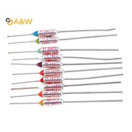 A&W 10pcs 95°C/133°C/145°C/157°C/172°C/184°C/192°C/200°C/216°C/240°C Thermal Fuse