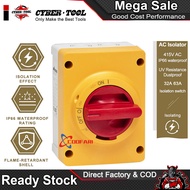AC Isolator Switch 32A/63A 415V IP66 Waterproof – Solar Power Safety Disconnect