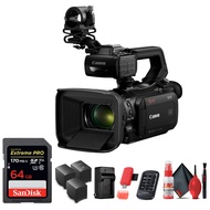 Canon XA70 UHD 4K30 Camcorder with Dual-Pixel Autofocus (5736C002) + 64GB Memory Card, Extra Battery